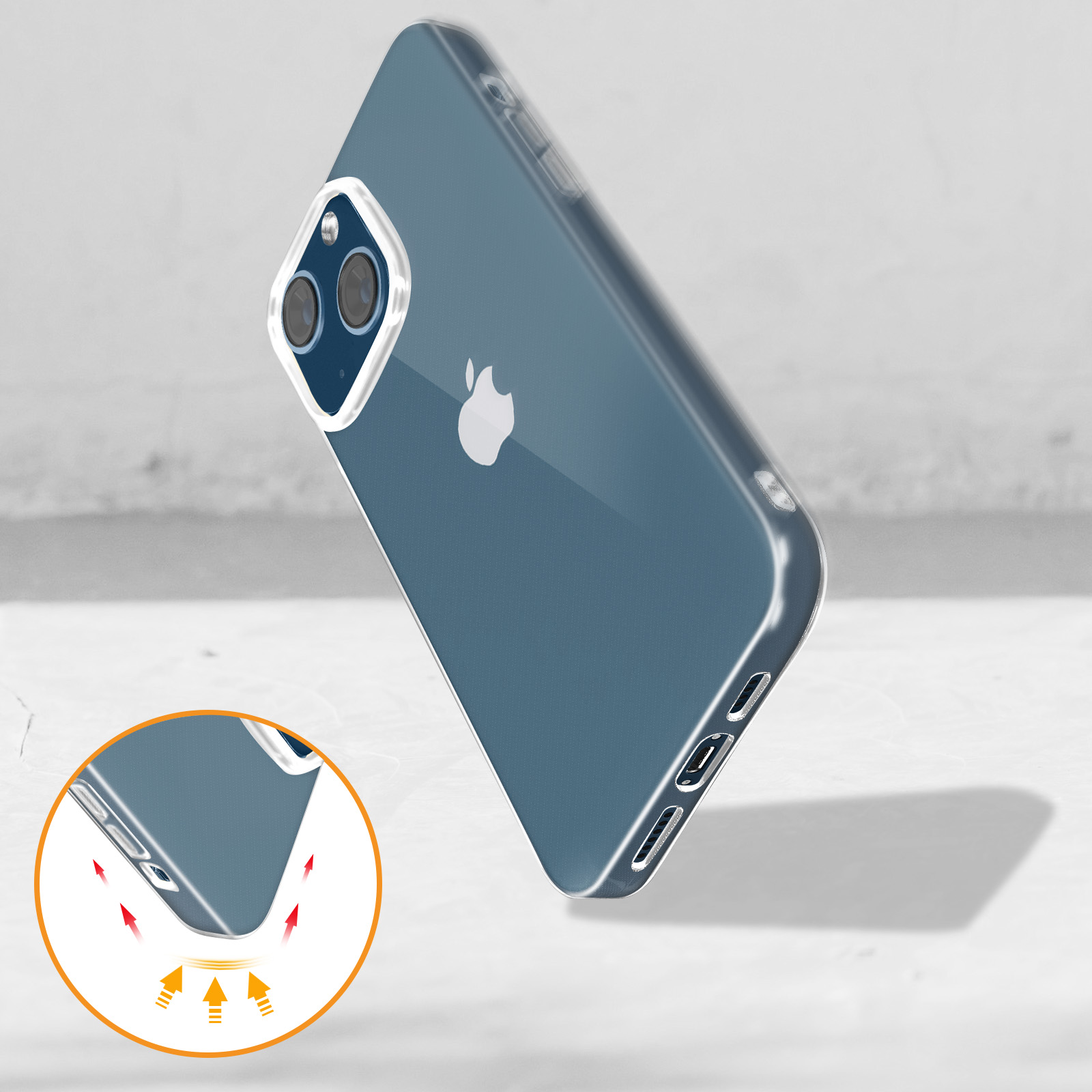 AVIZAR Transparent Apple, 13, Backcover, Series, Gelhülle iPhone