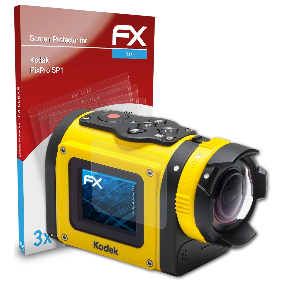 ATFOLIX 3x FX-Clear Displayschutz(für PixPro SP1) Kodak