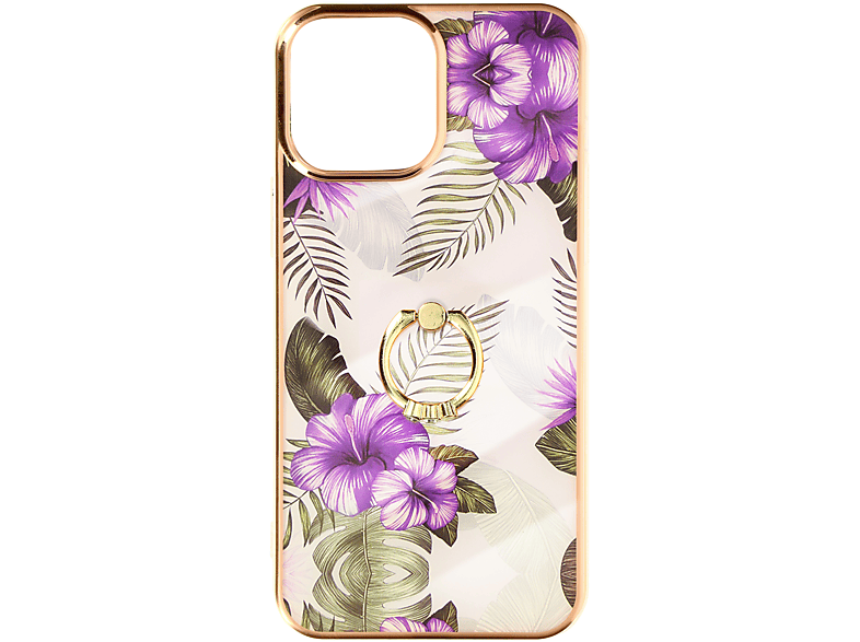 AVIZAR Blumen Apple, 12 iPhone Series, Backcover, Pro, Violett