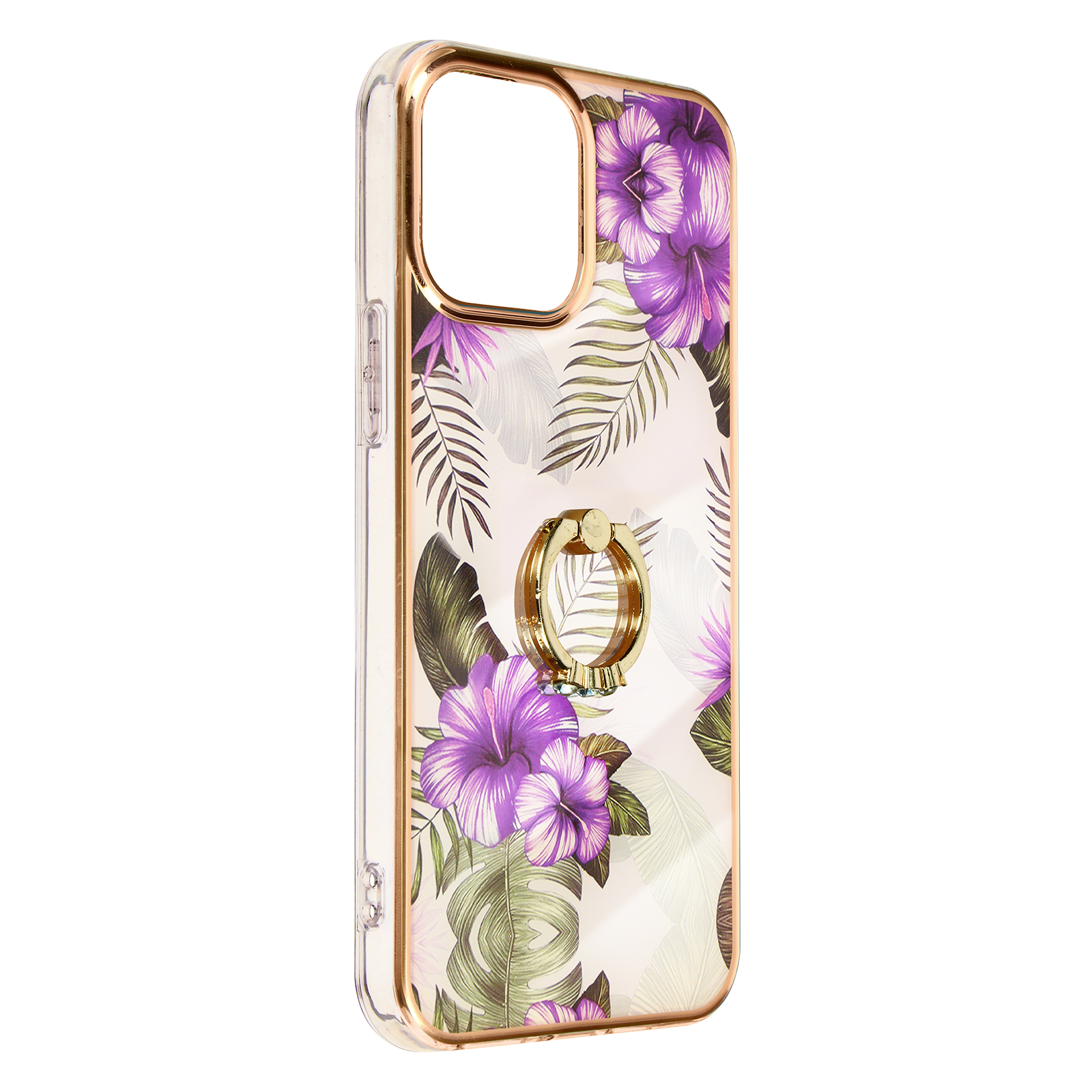 iPhone AVIZAR Blumen Apple, Violett Series, Pro Max, 12 Backcover,