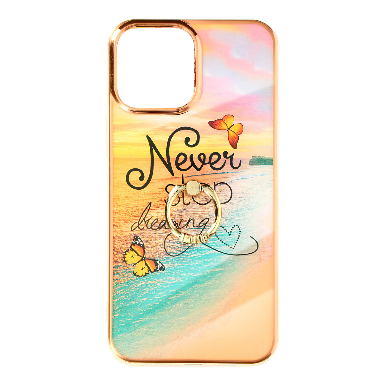 iPhone 13, Dreaming Apple, AVIZAR Stop Series, Never Backcover, Orange