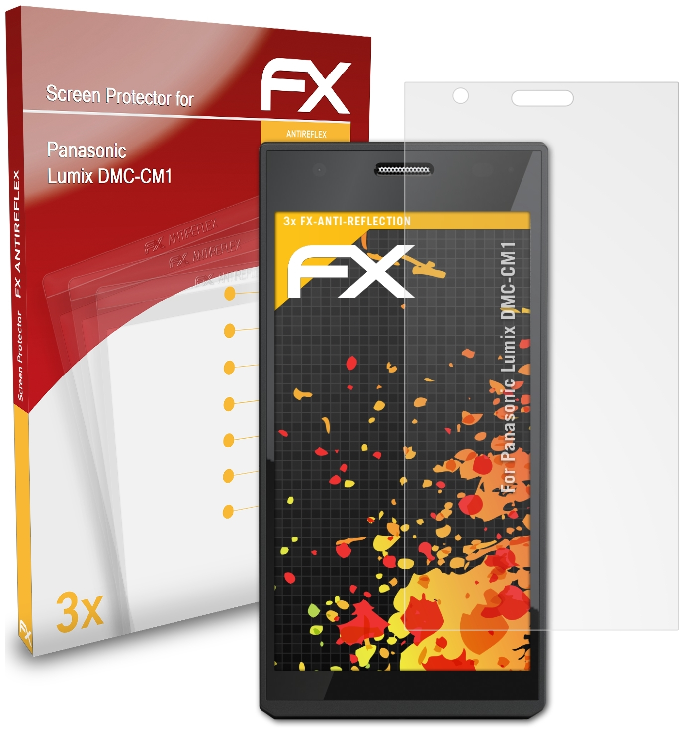ATFOLIX 3x FX-Antireflex Displayschutz(für Lumix Panasonic DMC-CM1)