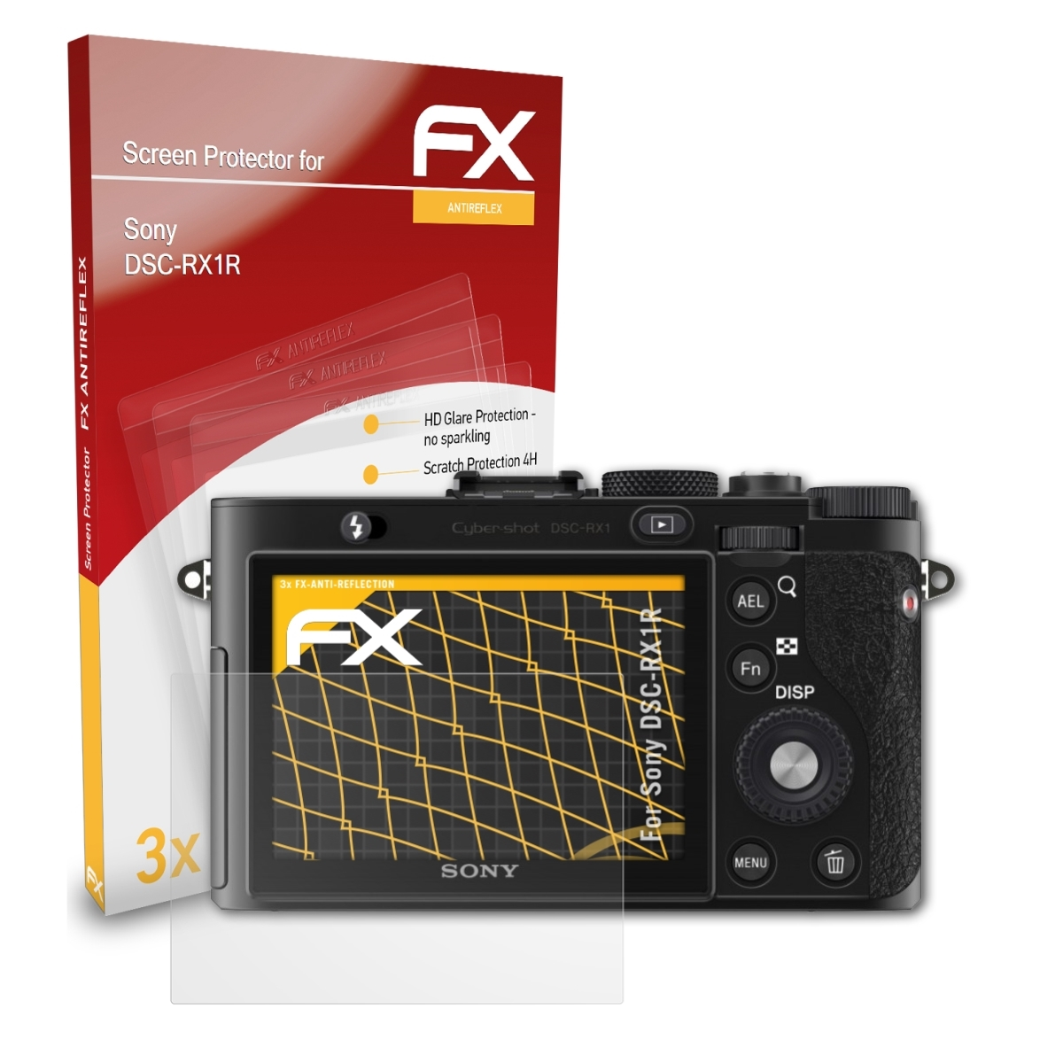 Sony ATFOLIX FX-Antireflex Displayschutz(für DSC-RX1R) 3x
