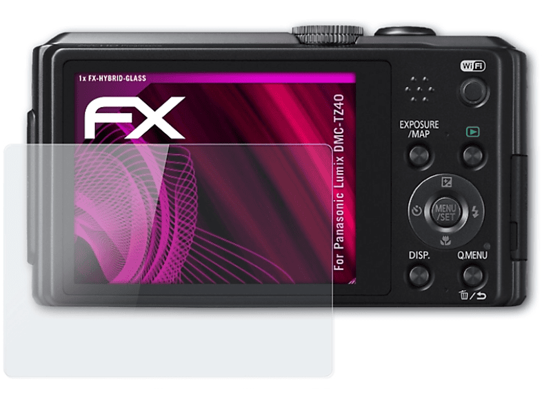 ATFOLIX FX-Hybrid-Glass Schutzglas(für Panasonic Lumix DMC-TZ40) | Kamera Schutzfolie