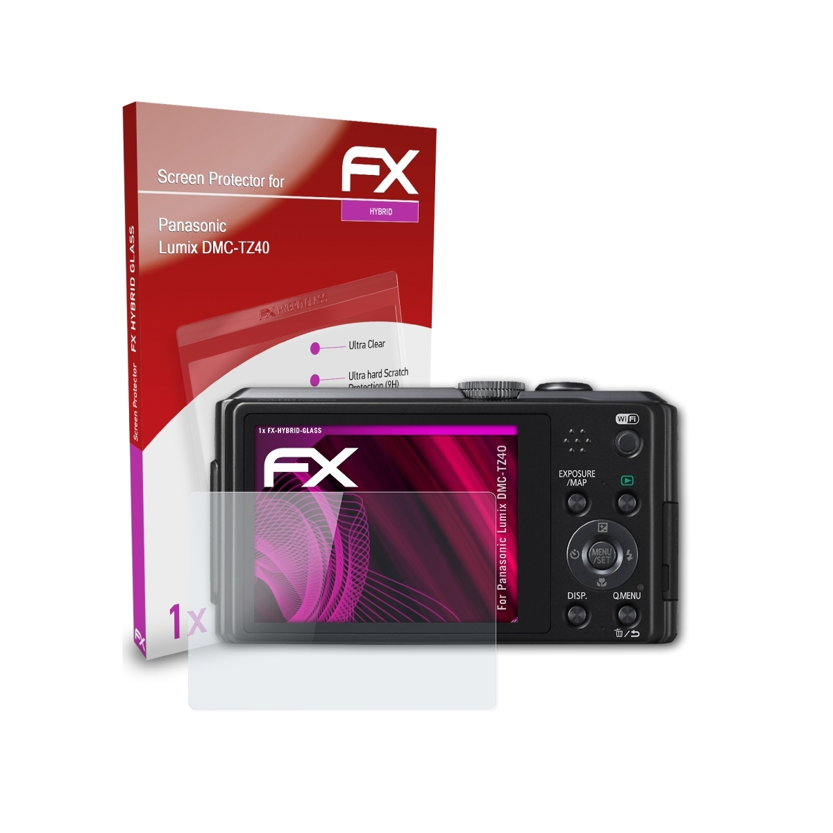 ATFOLIX FX-Hybrid-Glass Panasonic DMC-TZ40) Lumix Schutzglas(für