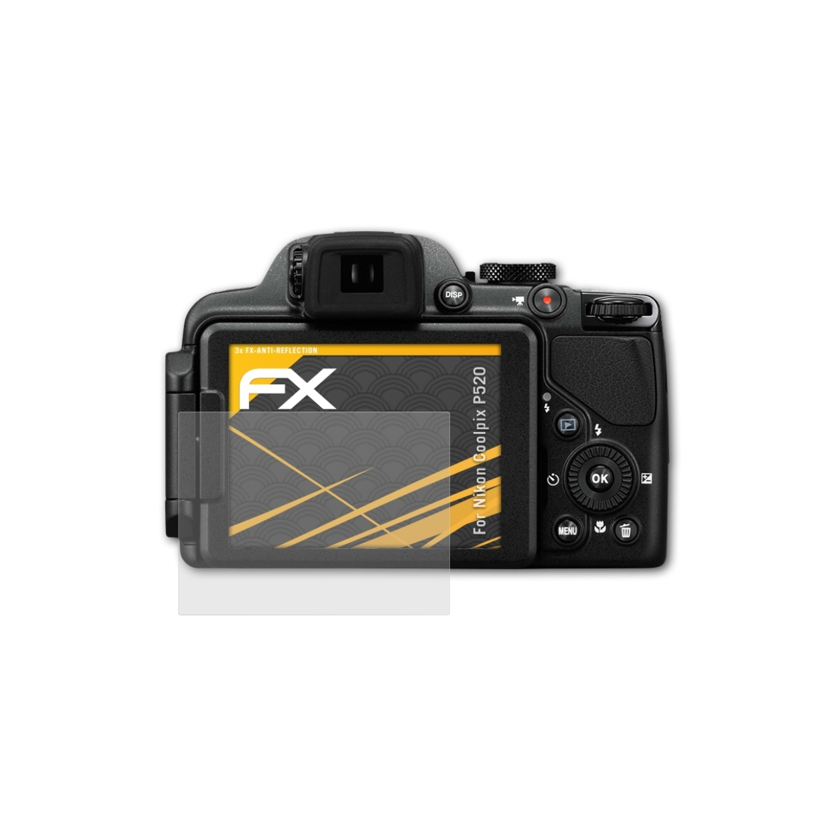 ATFOLIX 3x FX-Antireflex P520) Displayschutz(für Coolpix Nikon
