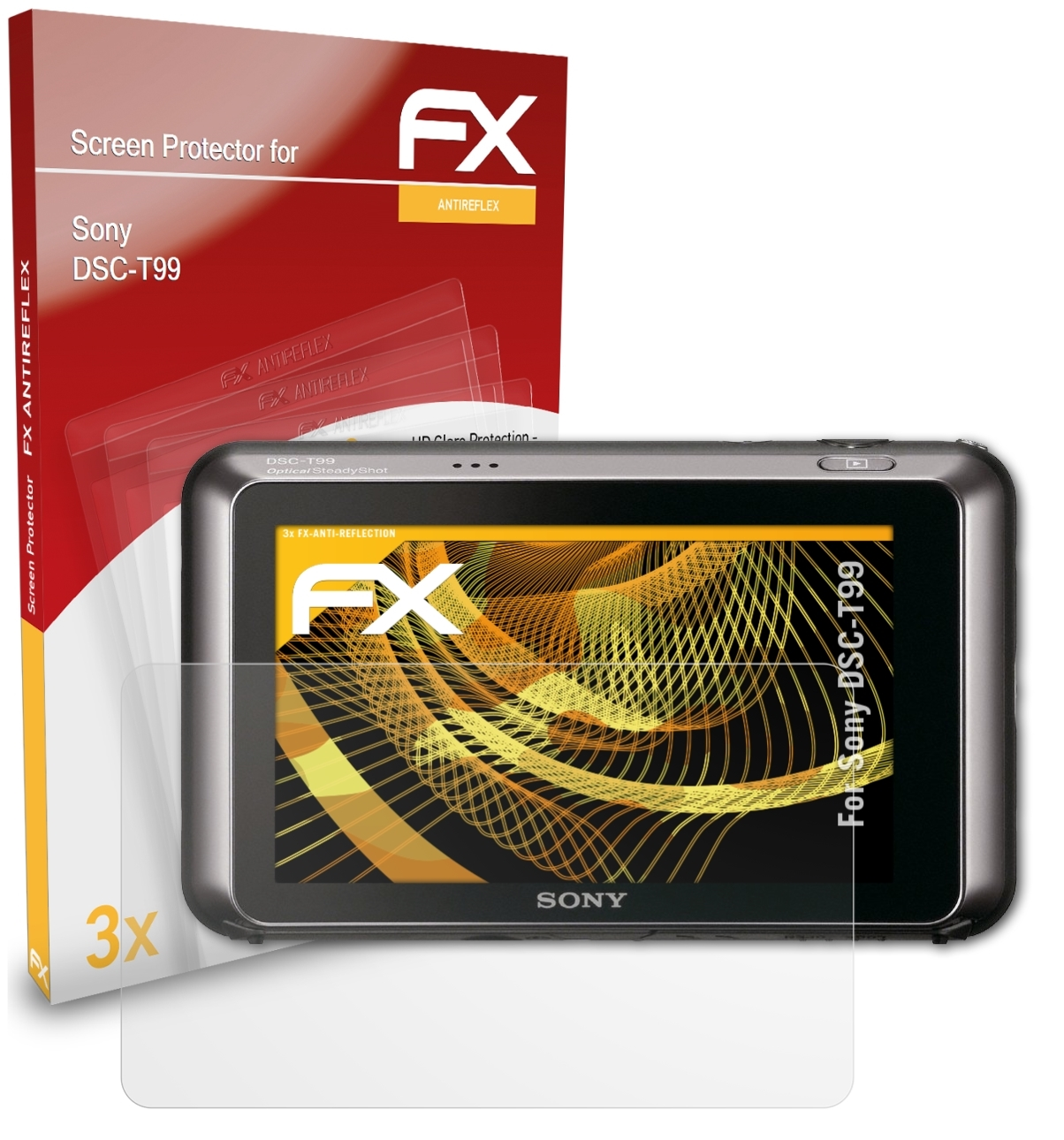 ATFOLIX 3x FX-Antireflex Displayschutz(für Sony DSC-T99)