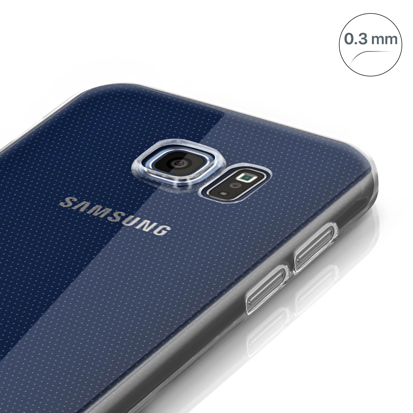 AVIZAR Galaxy Series, Plus, S6 Backcover, Transparent Samsung, Skin Edge