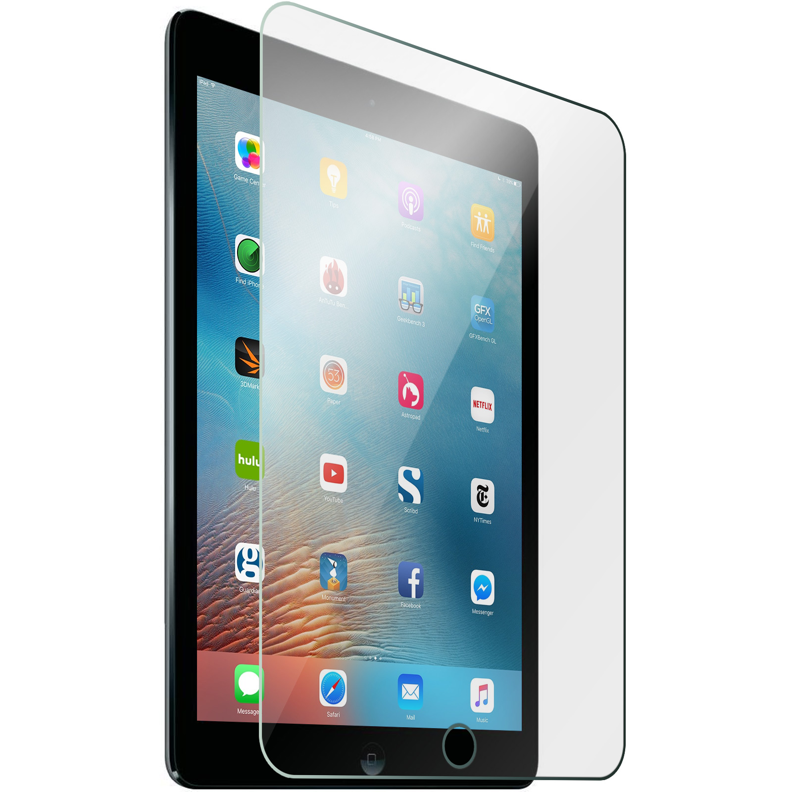 AVIZAR Gehärtetes Glas Apple Härtegrad 9H Mini iPad mit Glas-Folien(für 5 2019) Schutzfolie