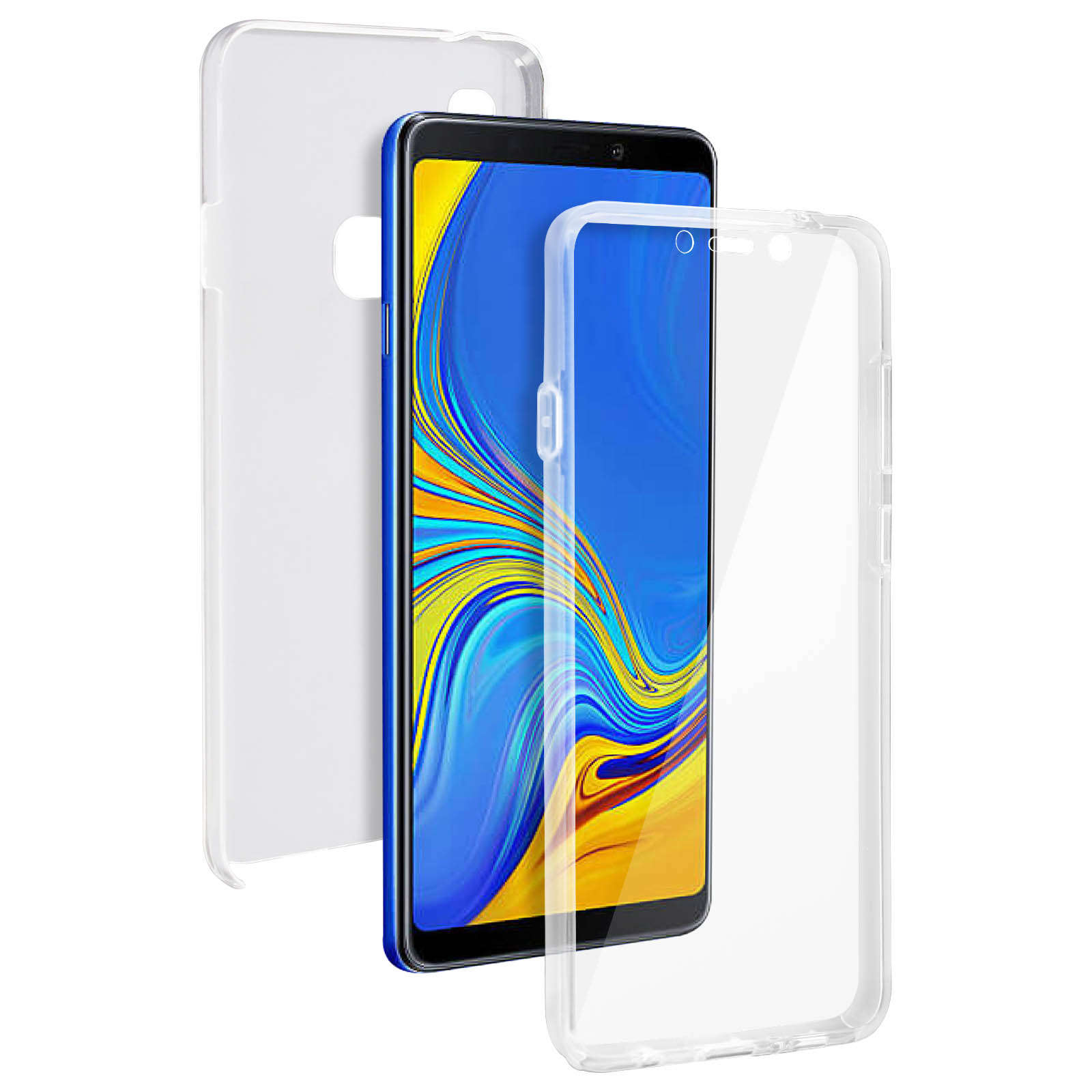 AVIZAR Rundumschutz Series, Full Samsung, Transparent A9 2018, Galaxy Cover