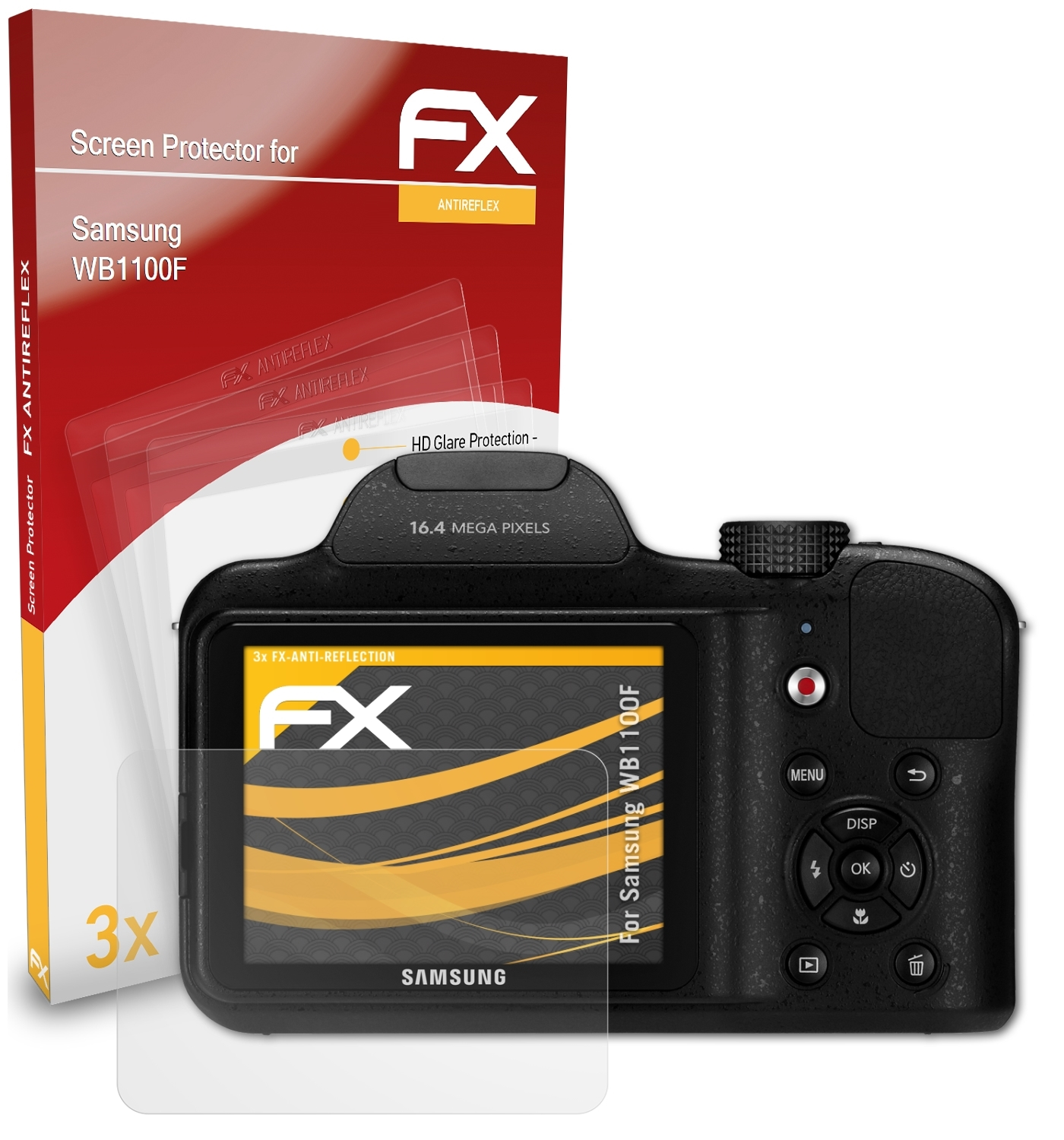 ATFOLIX 3x FX-Antireflex WB1100F) Displayschutz(für Samsung