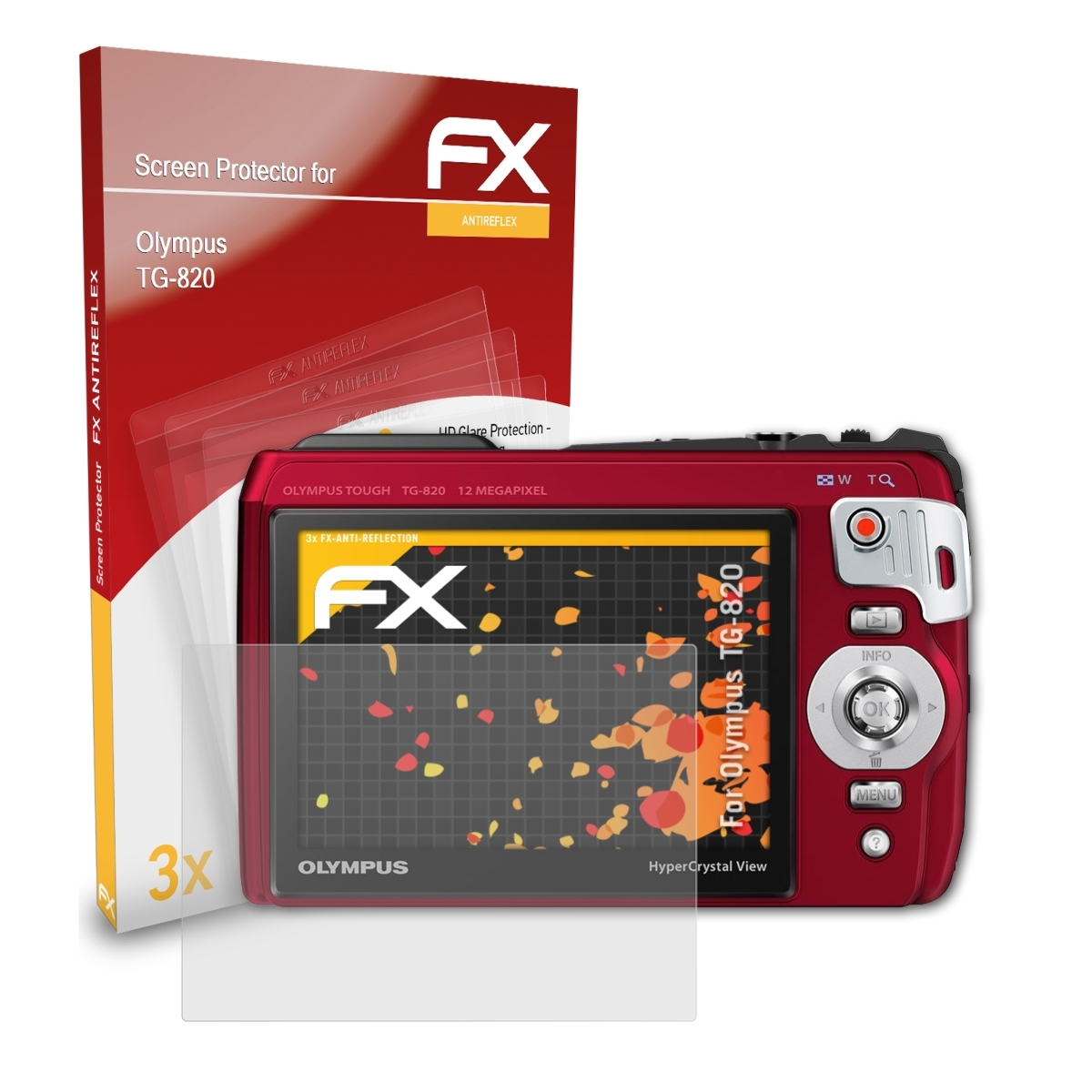ATFOLIX 3x FX-Antireflex Displayschutz(für Olympus TG-820)