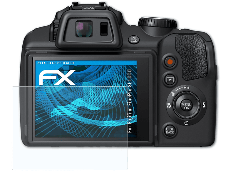ATFOLIX 3x FX-Clear Fujifilm Displayschutz(für SL1000) FinePix