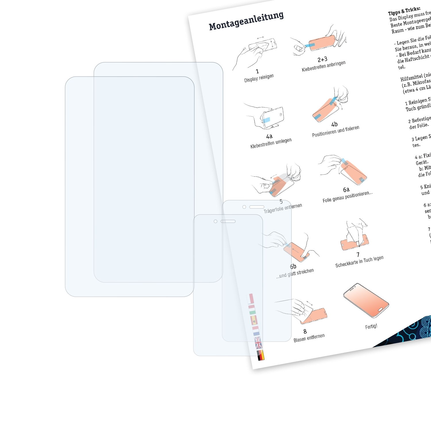 mini Basics-Clear Asus Schutzfolie(für 4.3) 2x PadFone BRUNI