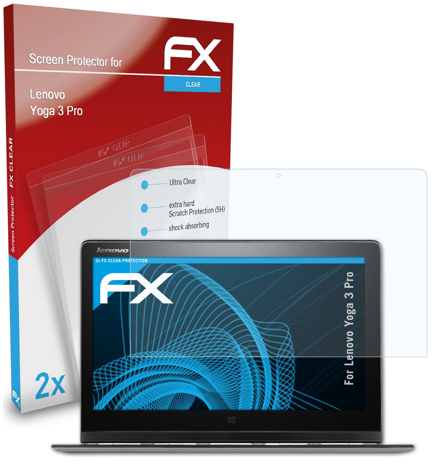 FX-Clear Lenovo Pro) Yoga 3 Displayschutz(für 2x ATFOLIX