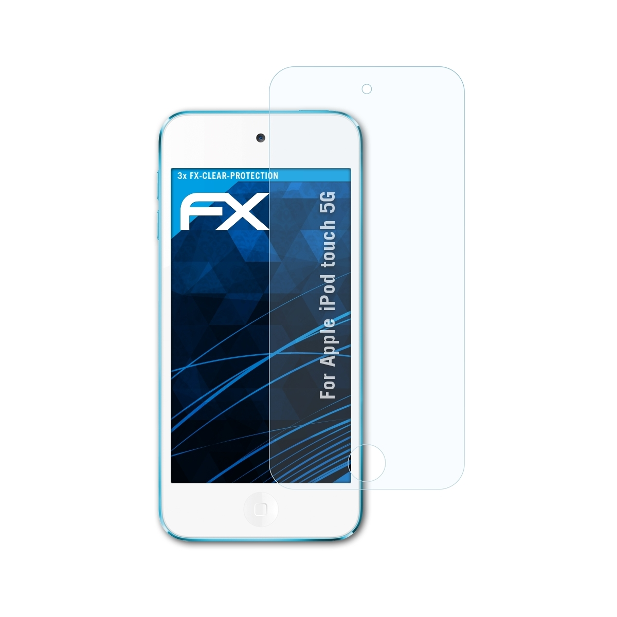 ATFOLIX 3x FX-Clear Displayschutz(für iPod Apple 5G) touch
