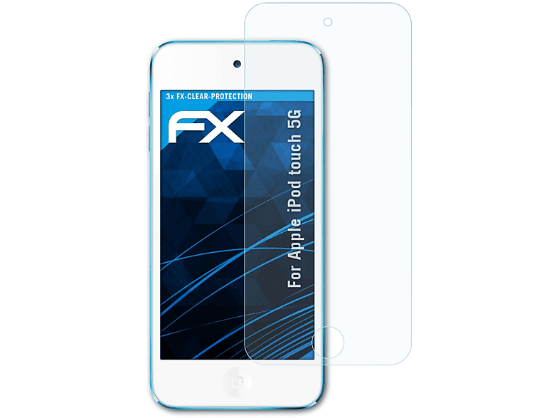 ATFOLIX 3x FX-Clear Displayschutz(für iPod Apple 5G) touch