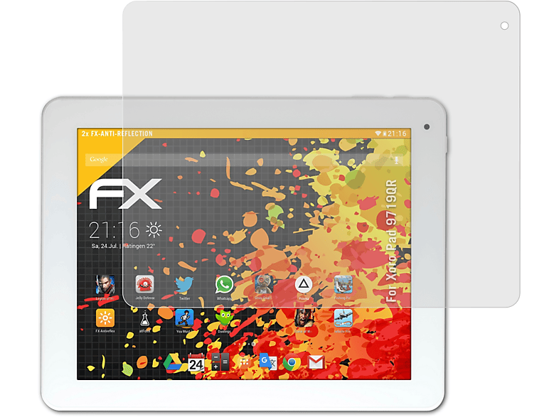 Pad Displayschutz(für 9719QR) ATFOLIX FX-Antireflex Xoro 2x