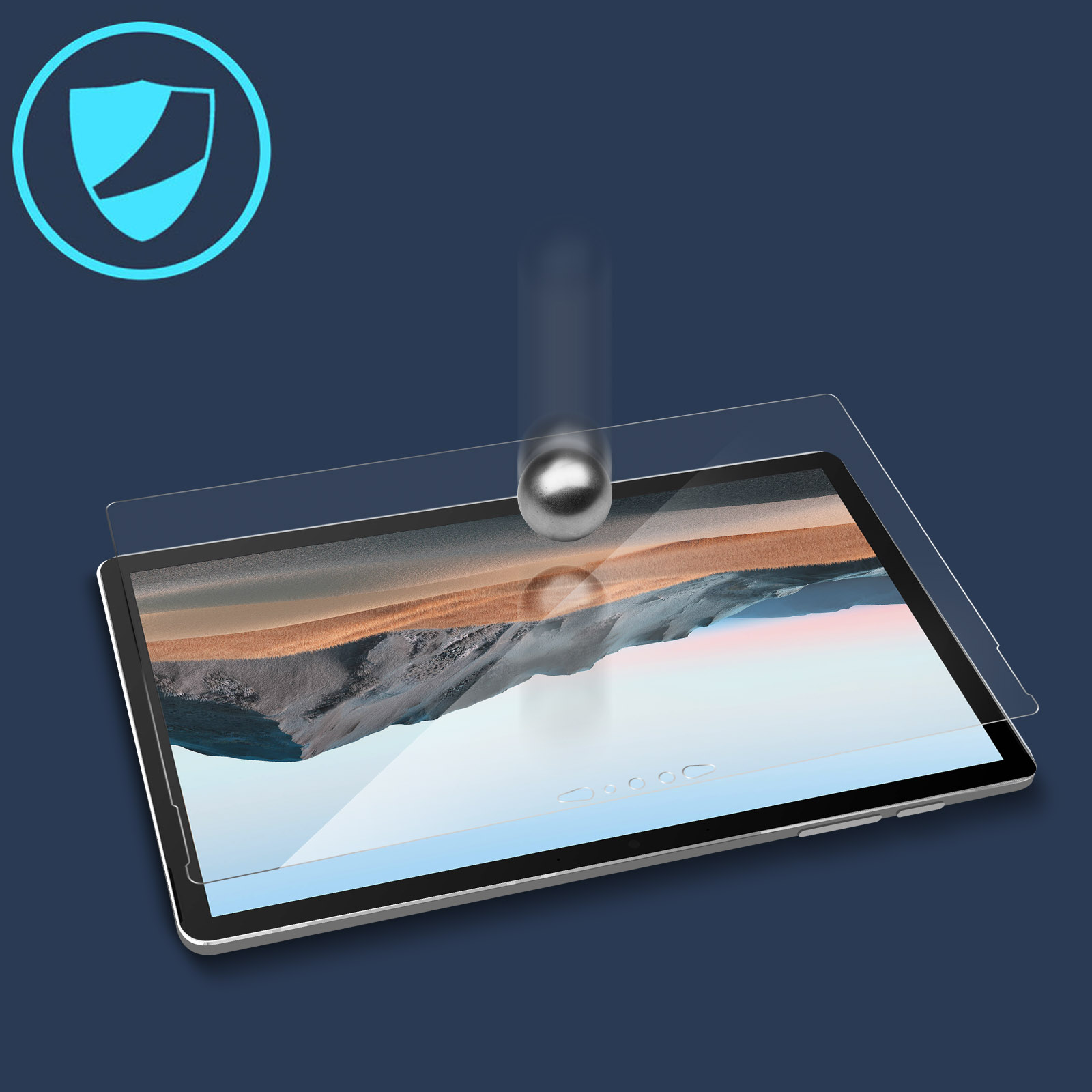 AVIZAR Gehärtetes Glas Schutzfolie Härtegrad 15) Surface Microsoft 9H Book Glas-Folien(für mit 3