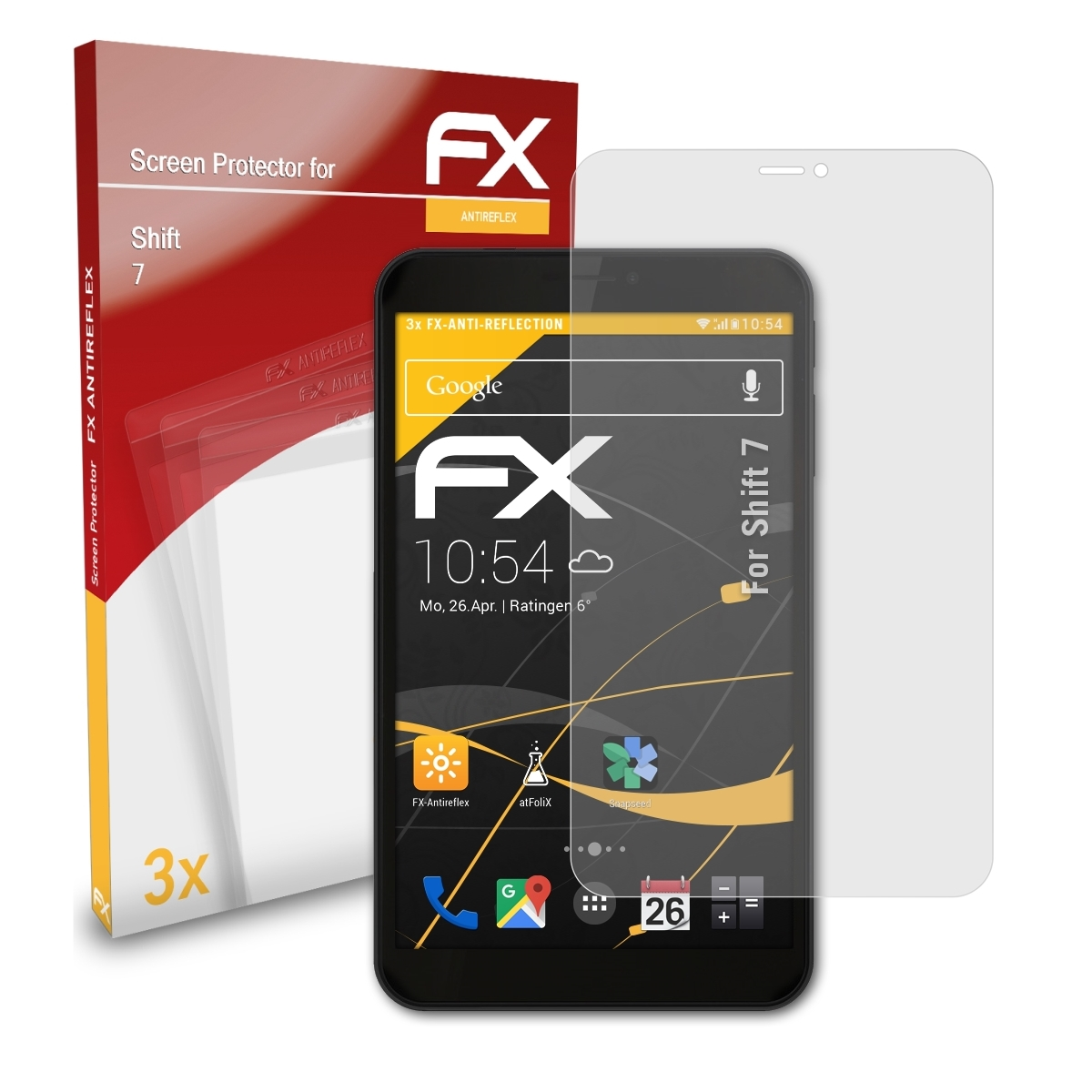 Shift FX-Antireflex 7) 3x ATFOLIX Displayschutz(für