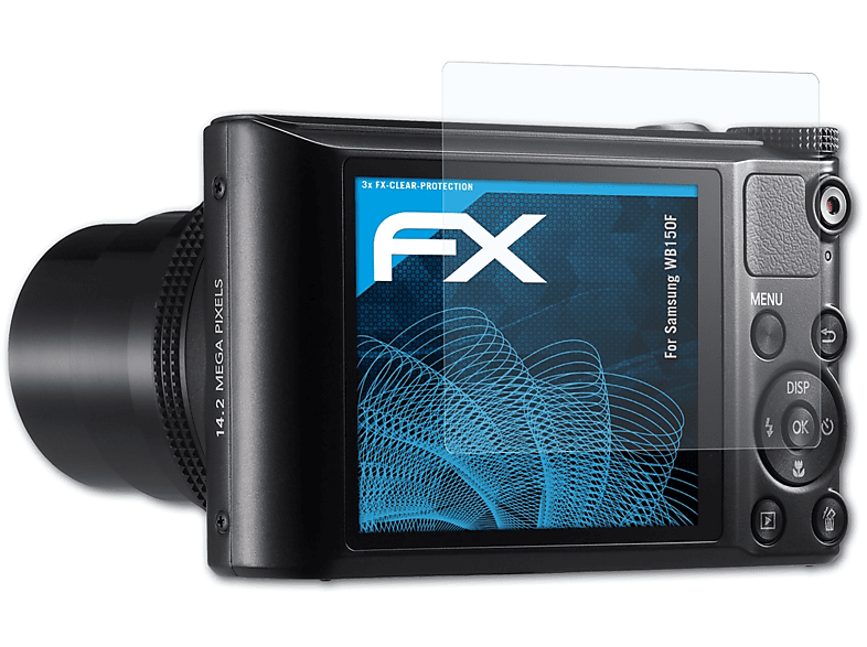 ATFOLIX 3x FX-Clear Displayschutz(für Samsung WB150F)