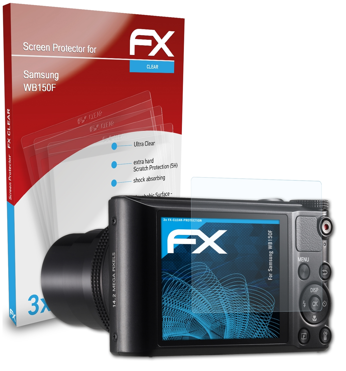 Displayschutz(für WB150F) 3x FX-Clear ATFOLIX Samsung