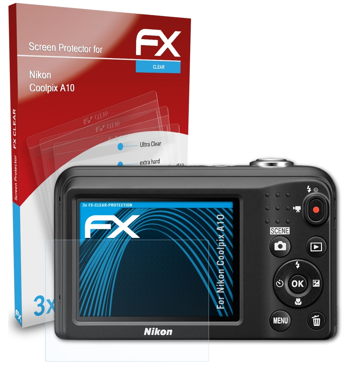FX-Clear Displayschutz(für ATFOLIX 3x Nikon A10) Coolpix