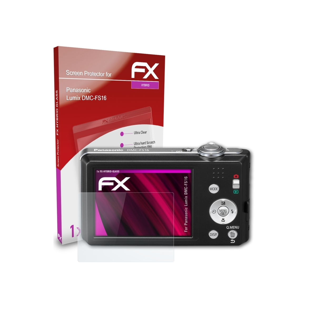 ATFOLIX FX-Hybrid-Glass Panasonic DMC-FS16) Lumix Schutzglas(für