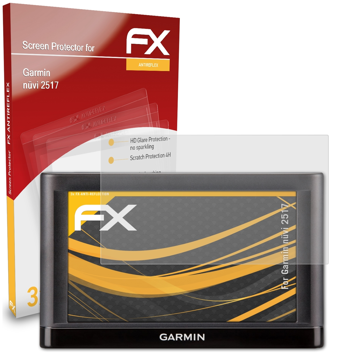 ATFOLIX 3x FX-Antireflex Displayschutz(für Garmin nüvi 2517)