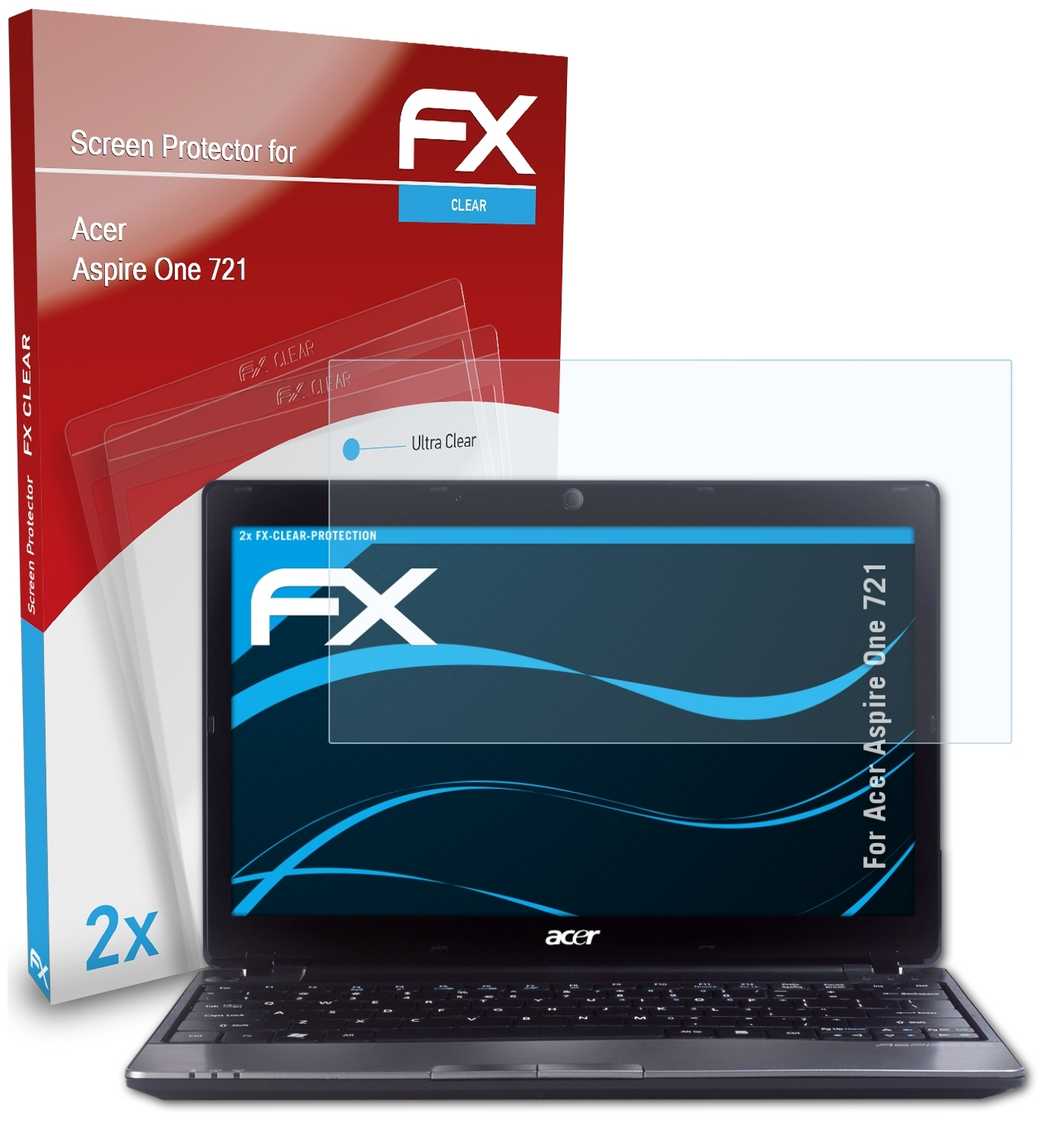 One FX-Clear ATFOLIX 721) 2x Aspire Acer Displayschutz(für