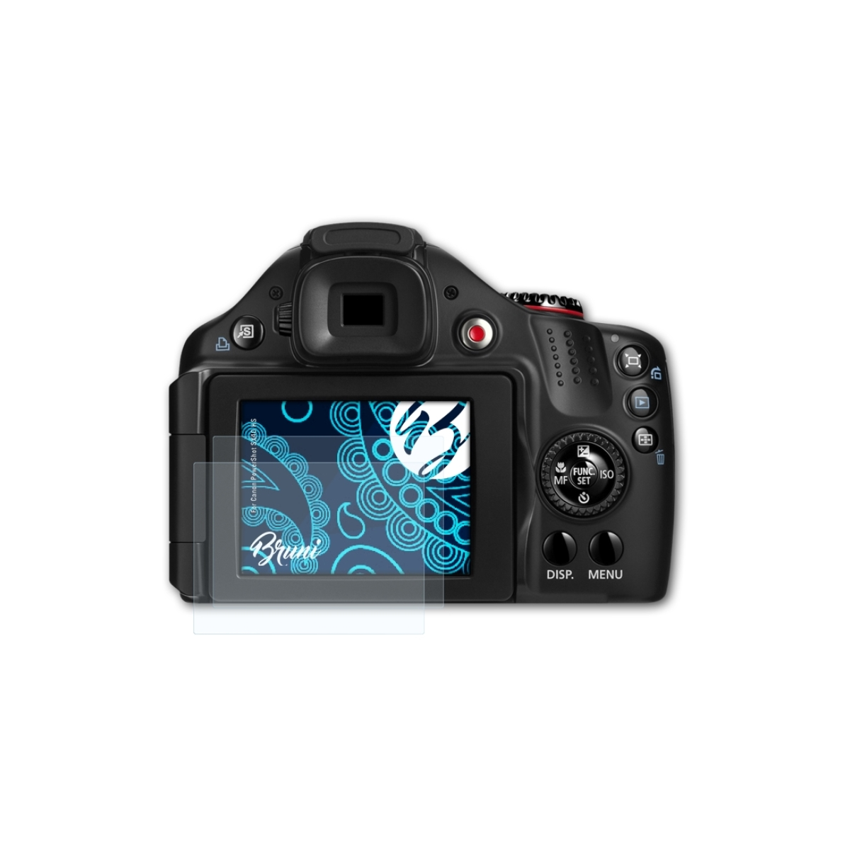 HS) 2x Basics-Clear Canon PowerShot SX40 Schutzfolie(für BRUNI