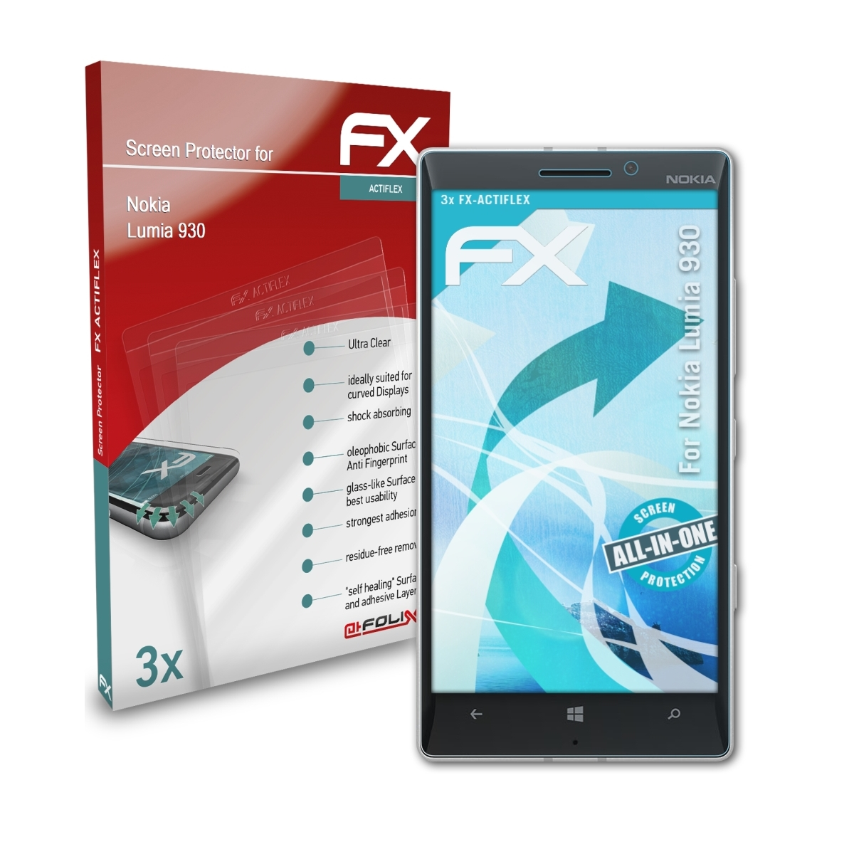 ATFOLIX 3x FX-ActiFleX Displayschutz(für 930) Nokia Lumia