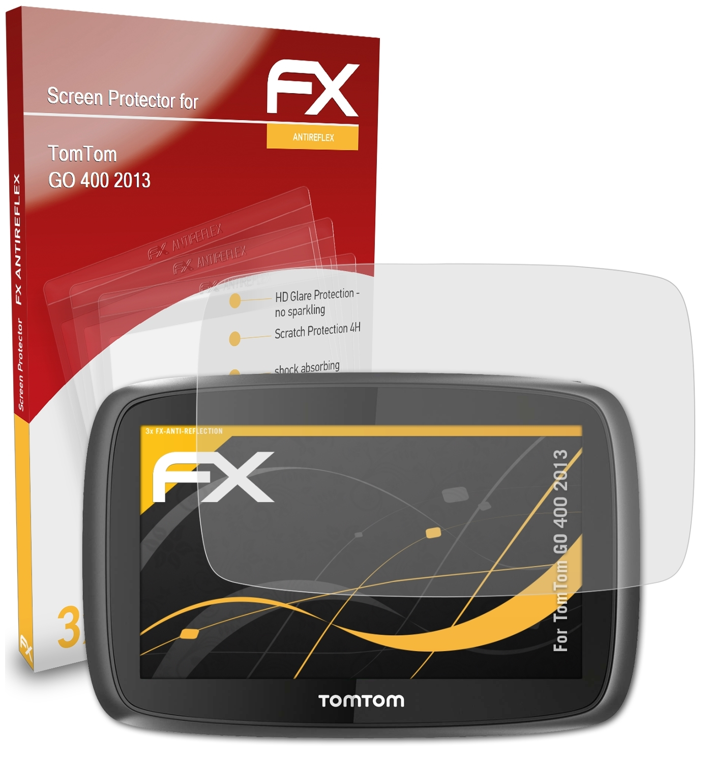 ATFOLIX FX-Antireflex 400 (2013)) Displayschutz(für 3x TomTom GO