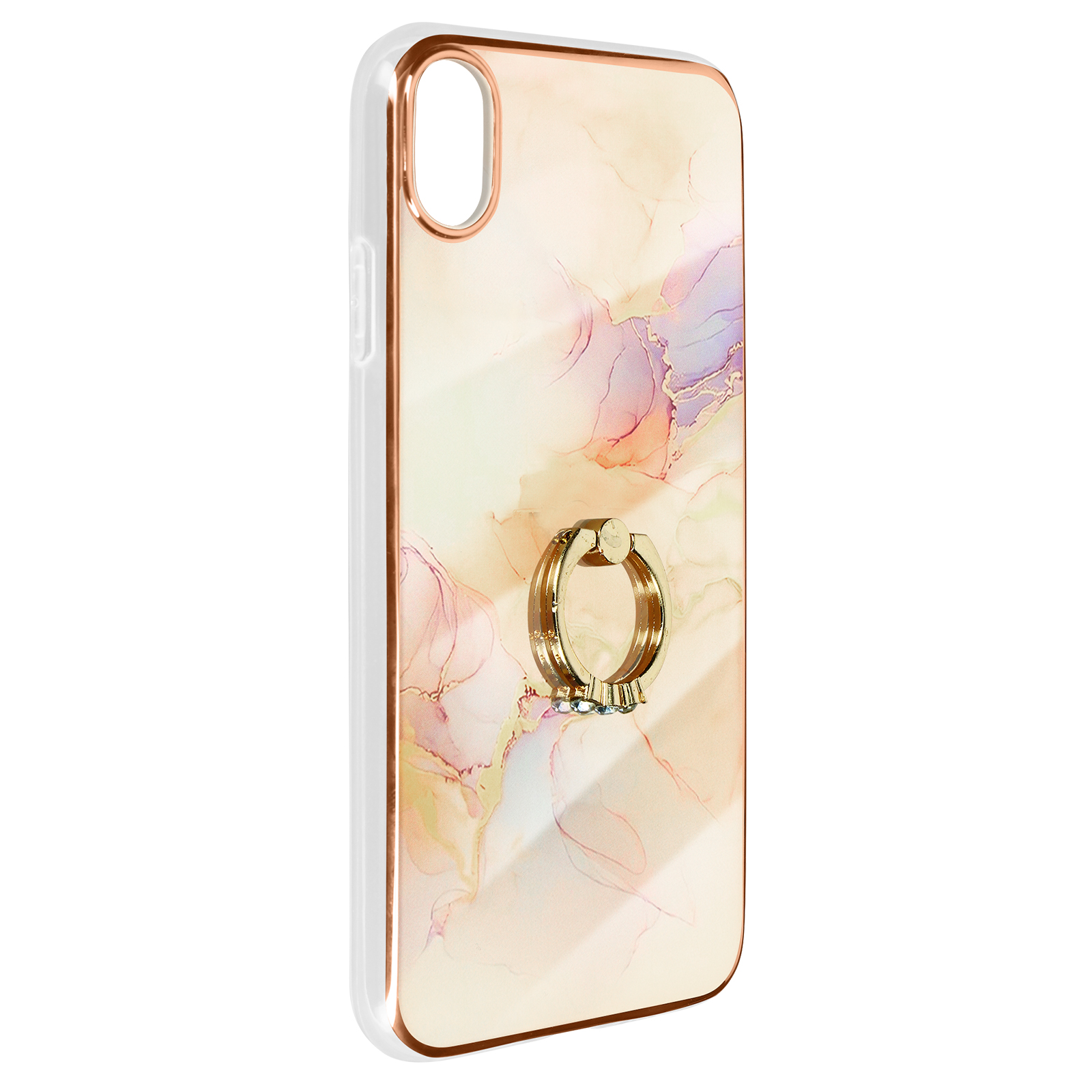 Series, AVIZAR Apple, Backcover, Marmormuster iPhone XR, Rosegold