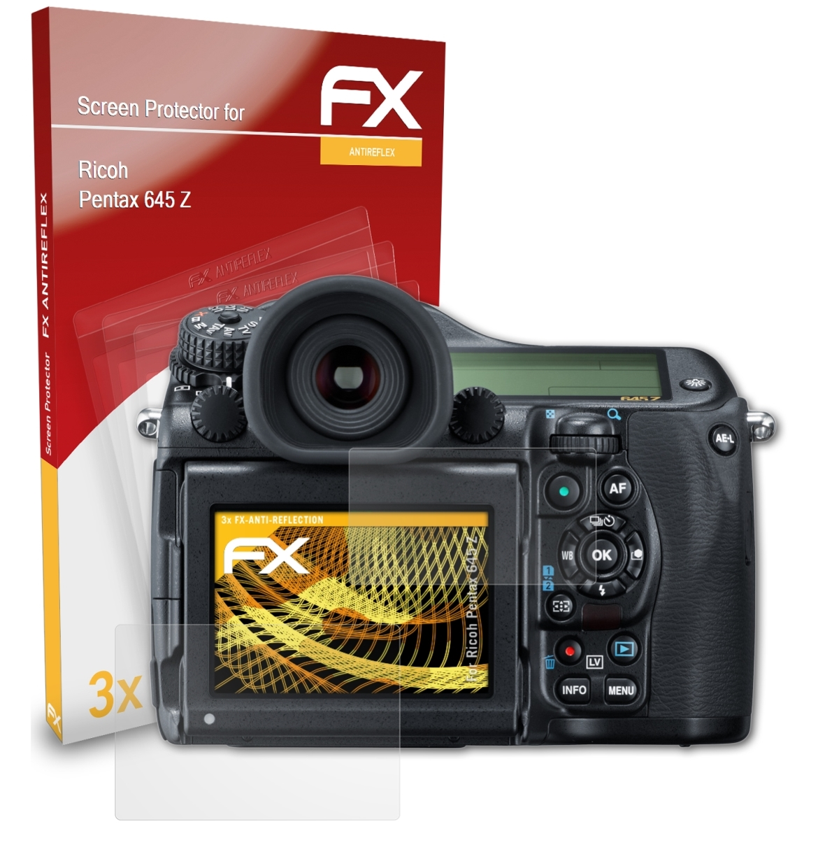 ATFOLIX 3x FX-Antireflex Displayschutz(für Ricoh 645 Pentax Z)