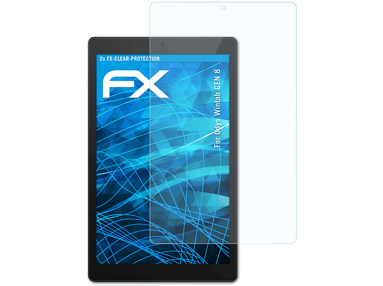 ATFOLIX 2x FX-Clear Displayschutz(für Odys Wintab GEN 8)