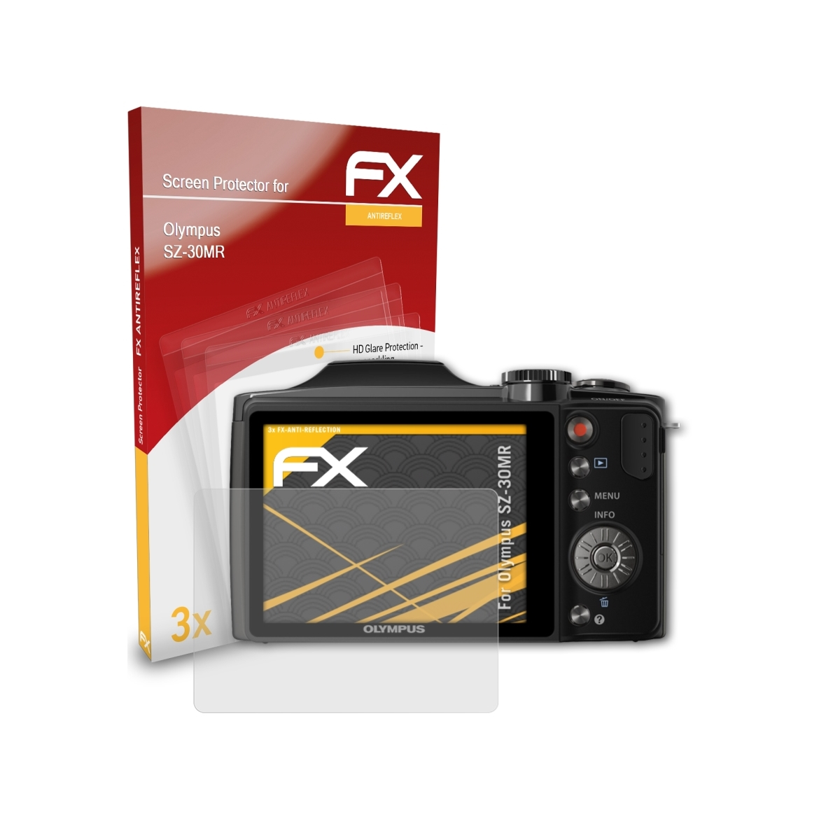 ATFOLIX 3x FX-Antireflex Displayschutz(für Olympus SZ-30MR)