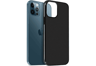 AVIZAR Handyhülle aus Silikon, Backcover, Apple, iPhone 12 Pro Max, Schwarz
