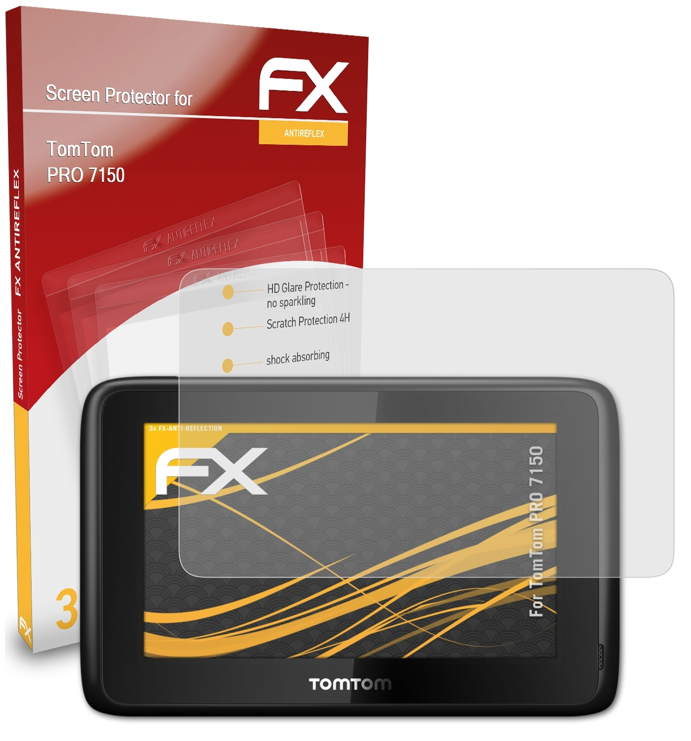 TomTom Displayschutz(für FX-Antireflex 7150) ATFOLIX 3x PRO