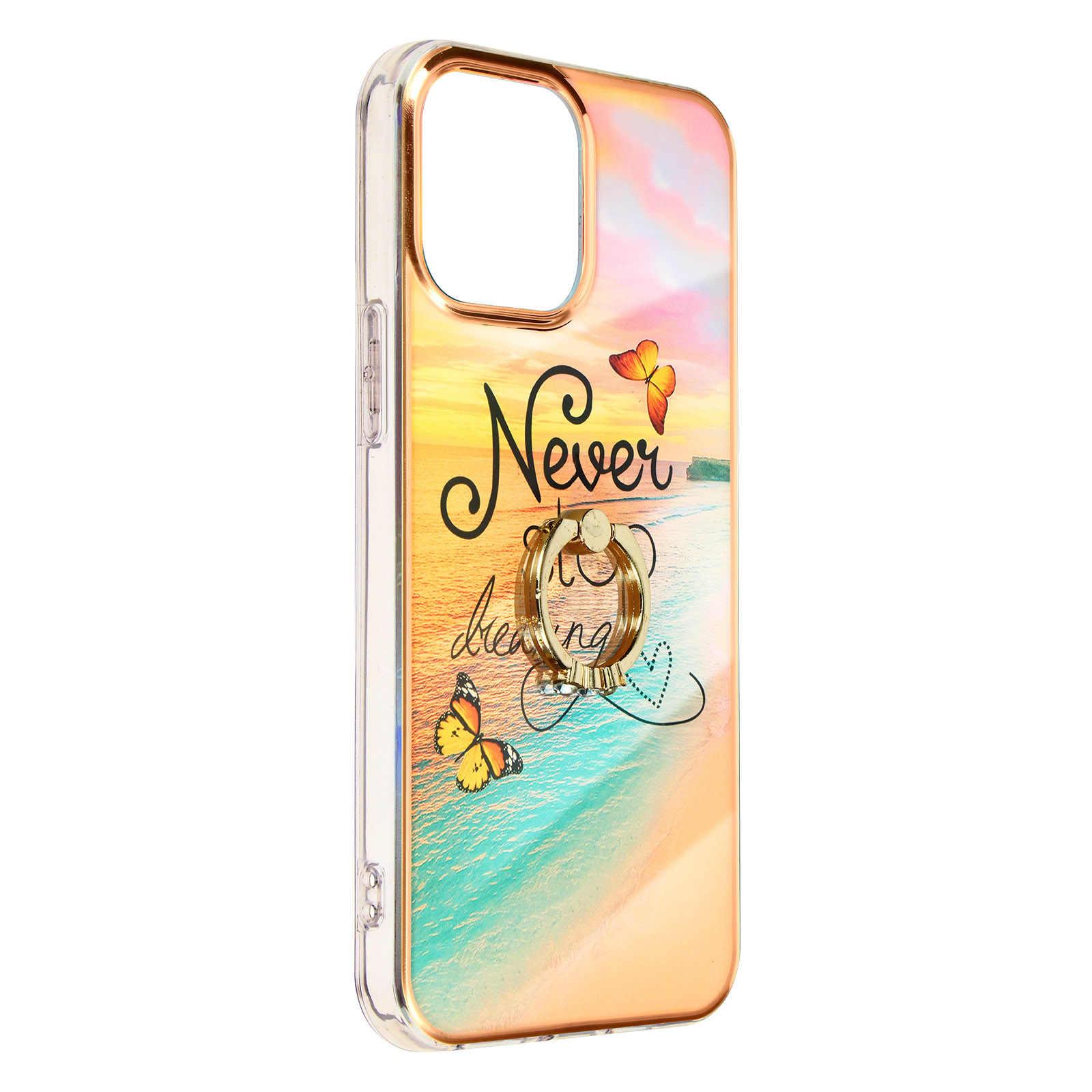 AVIZAR Never Stop Dreaming Apple, Max, Orange Pro iPhone Series, 13 Backcover