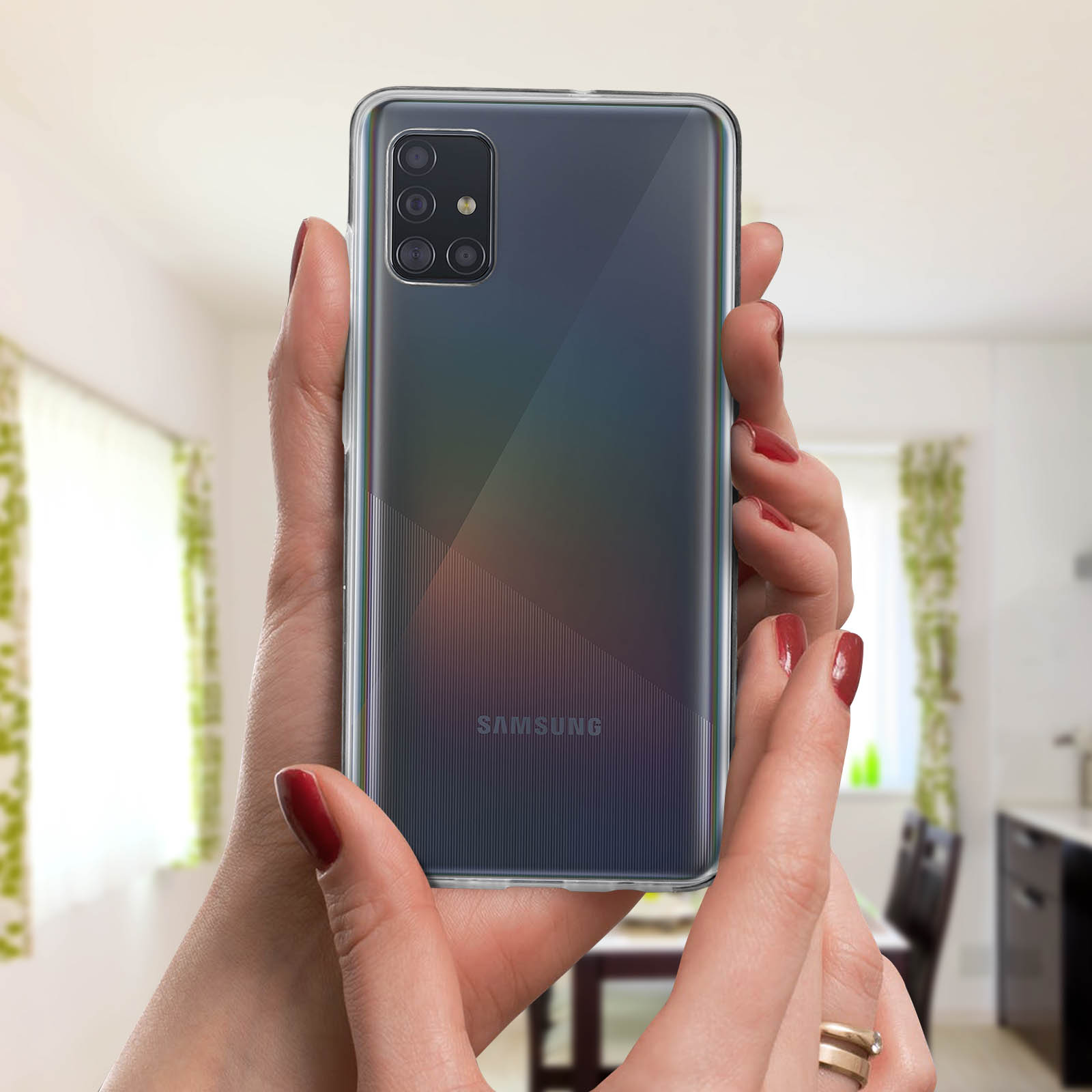 Samsung, Series, Transparent AVIZAR Cover, Rundumschutz A71, Full Galaxy