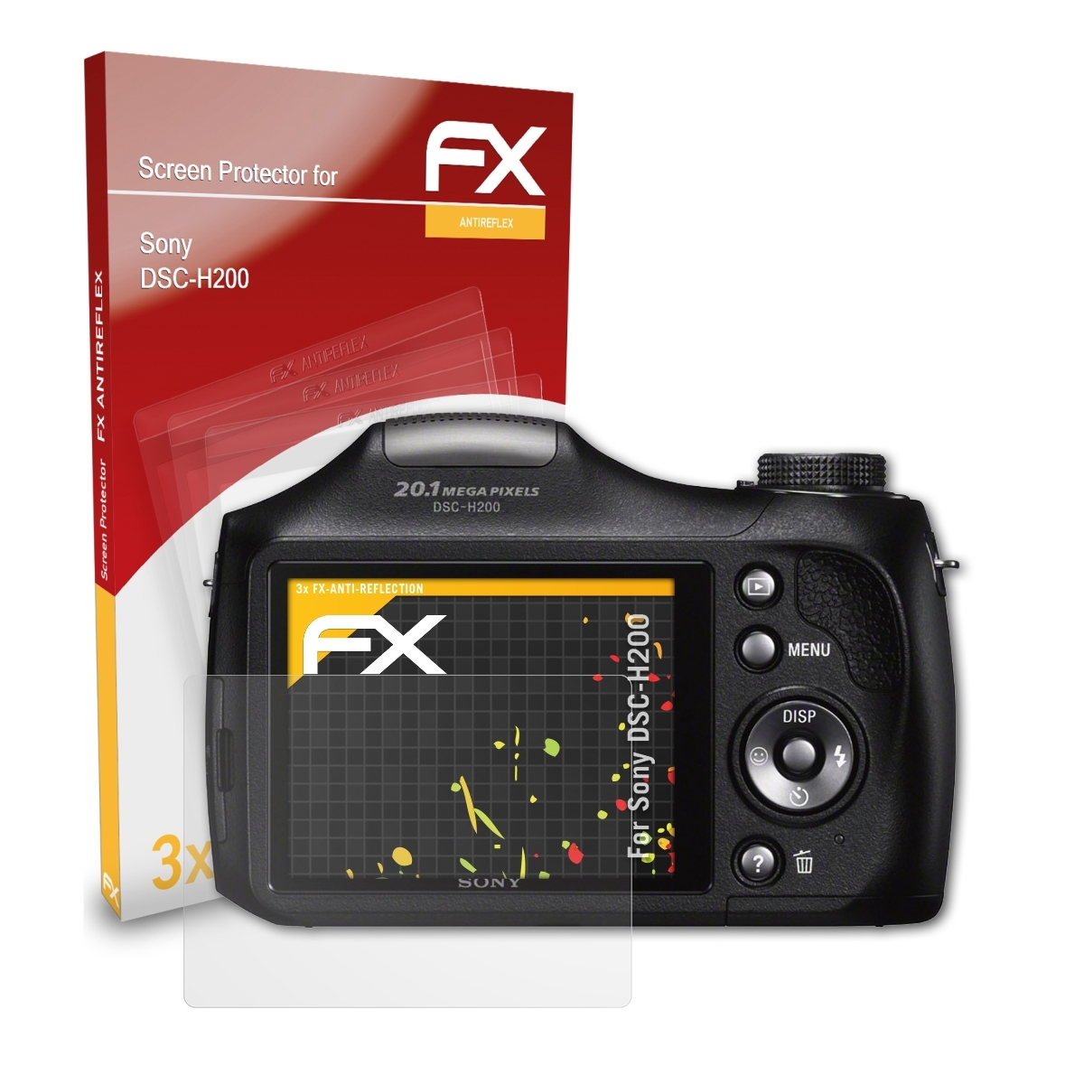 ATFOLIX 3x FX-Antireflex Displayschutz(für Sony DSC-H200)