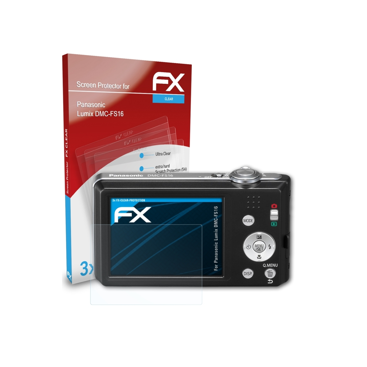 Lumix FX-Clear Panasonic Displayschutz(für 3x DMC-FS16) ATFOLIX