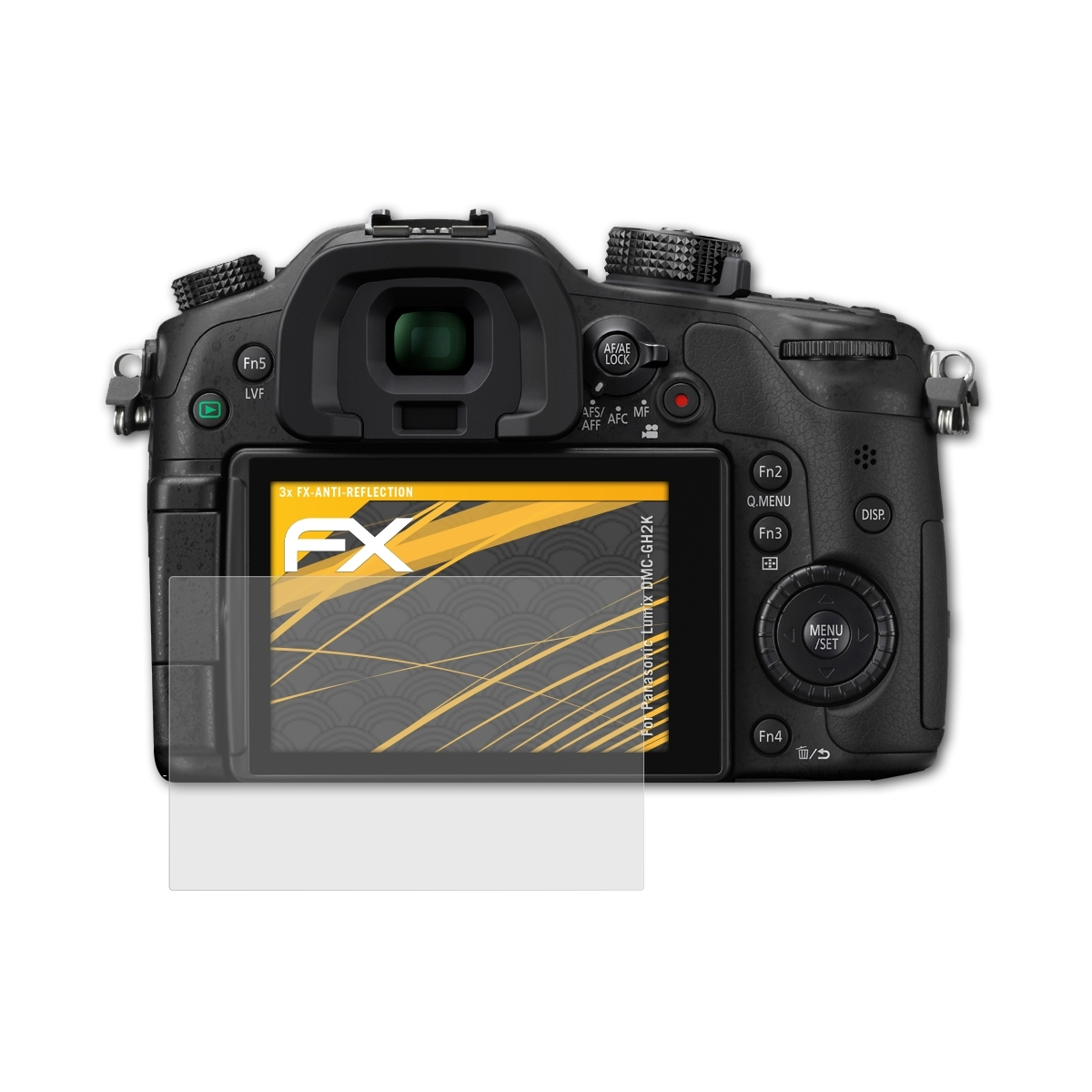 3x FX-Antireflex Lumix Panasonic DMC-GH2K) ATFOLIX Displayschutz(für