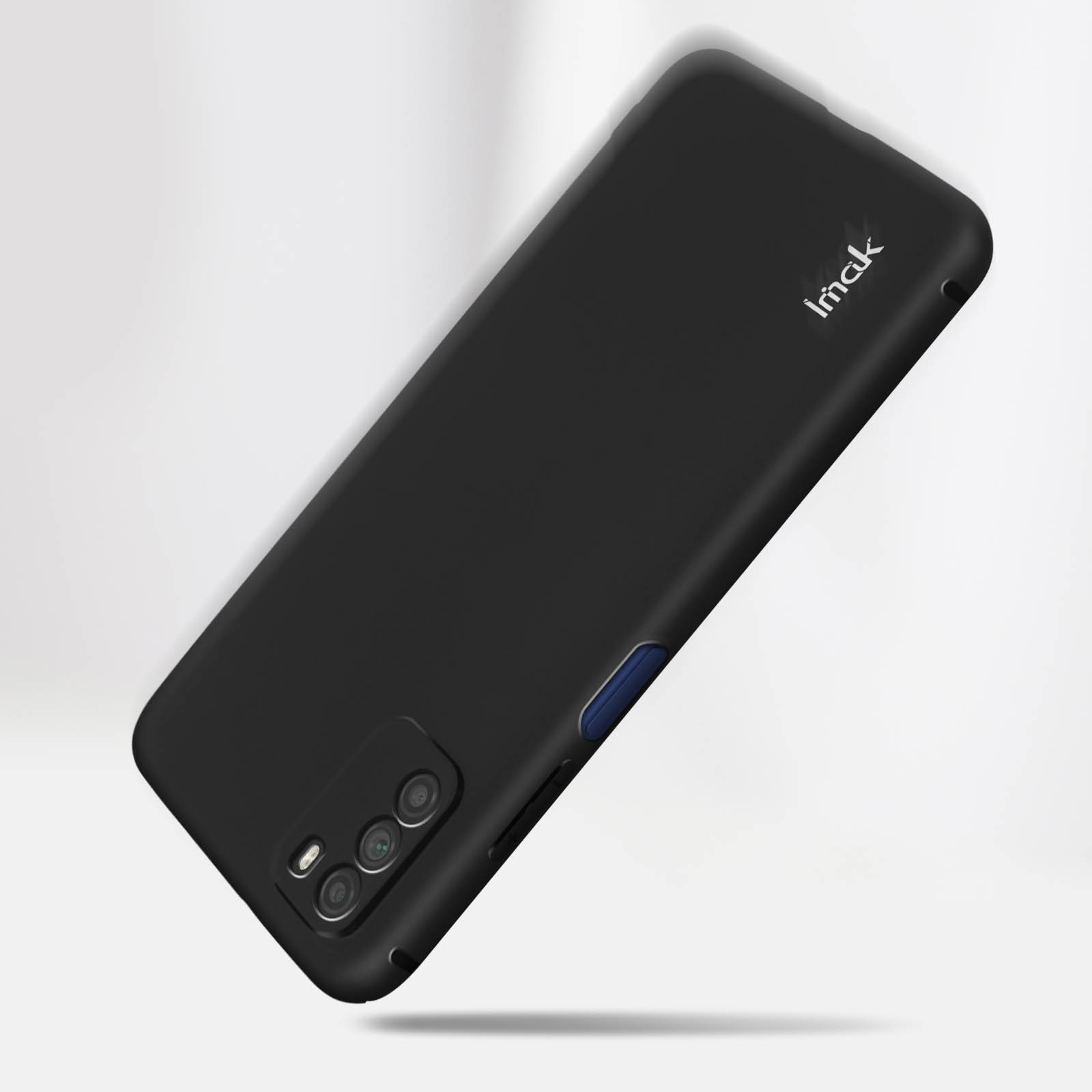Custodia nera per telefono con il marchio 'Imak' su sfondo bianco.