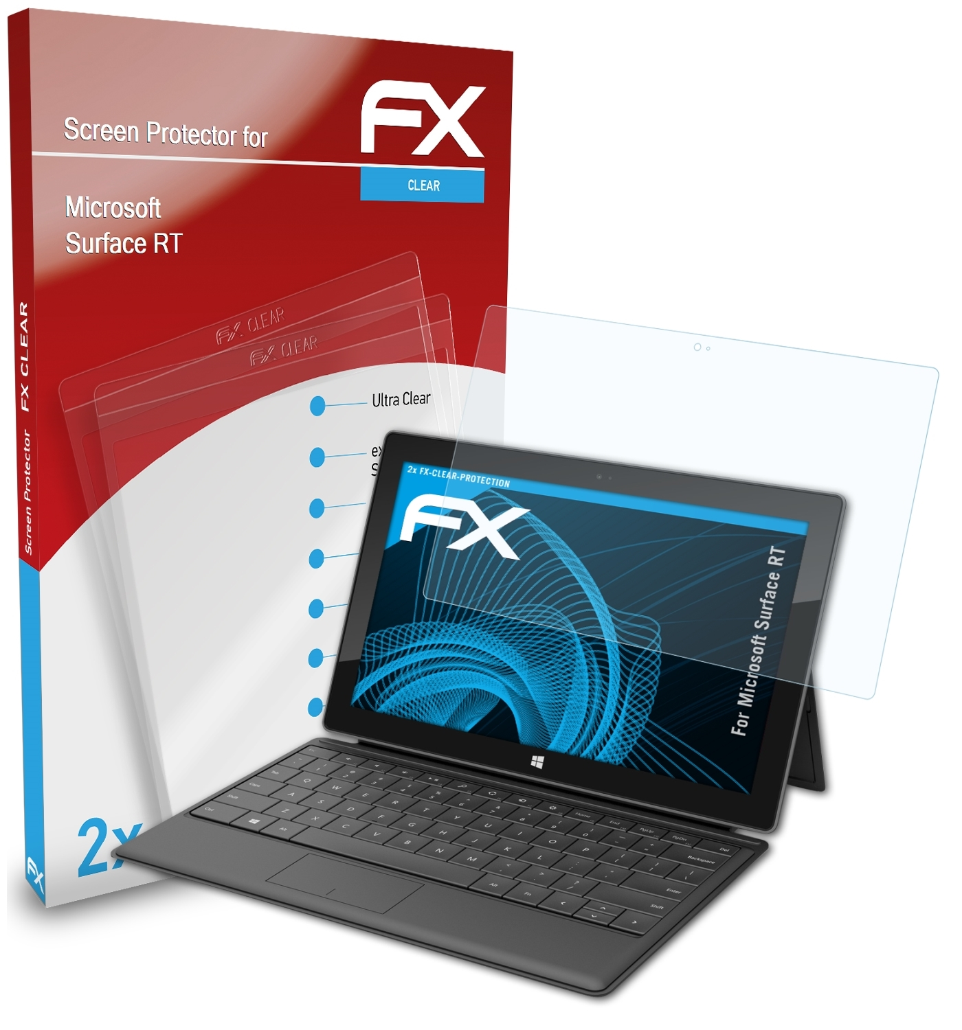 ATFOLIX 2x FX-Clear Displayschutz(für Surface RT) Microsoft