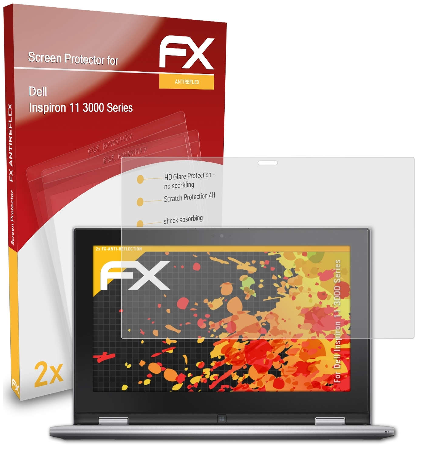 Series)) 11 2x Displayschutz(für ATFOLIX FX-Antireflex Dell (3000 Inspiron