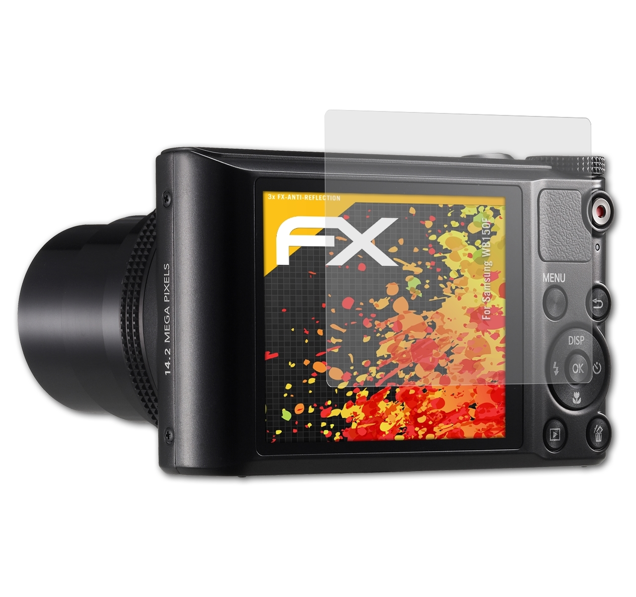 ATFOLIX Displayschutz(für FX-Antireflex Samsung WB150F) 3x