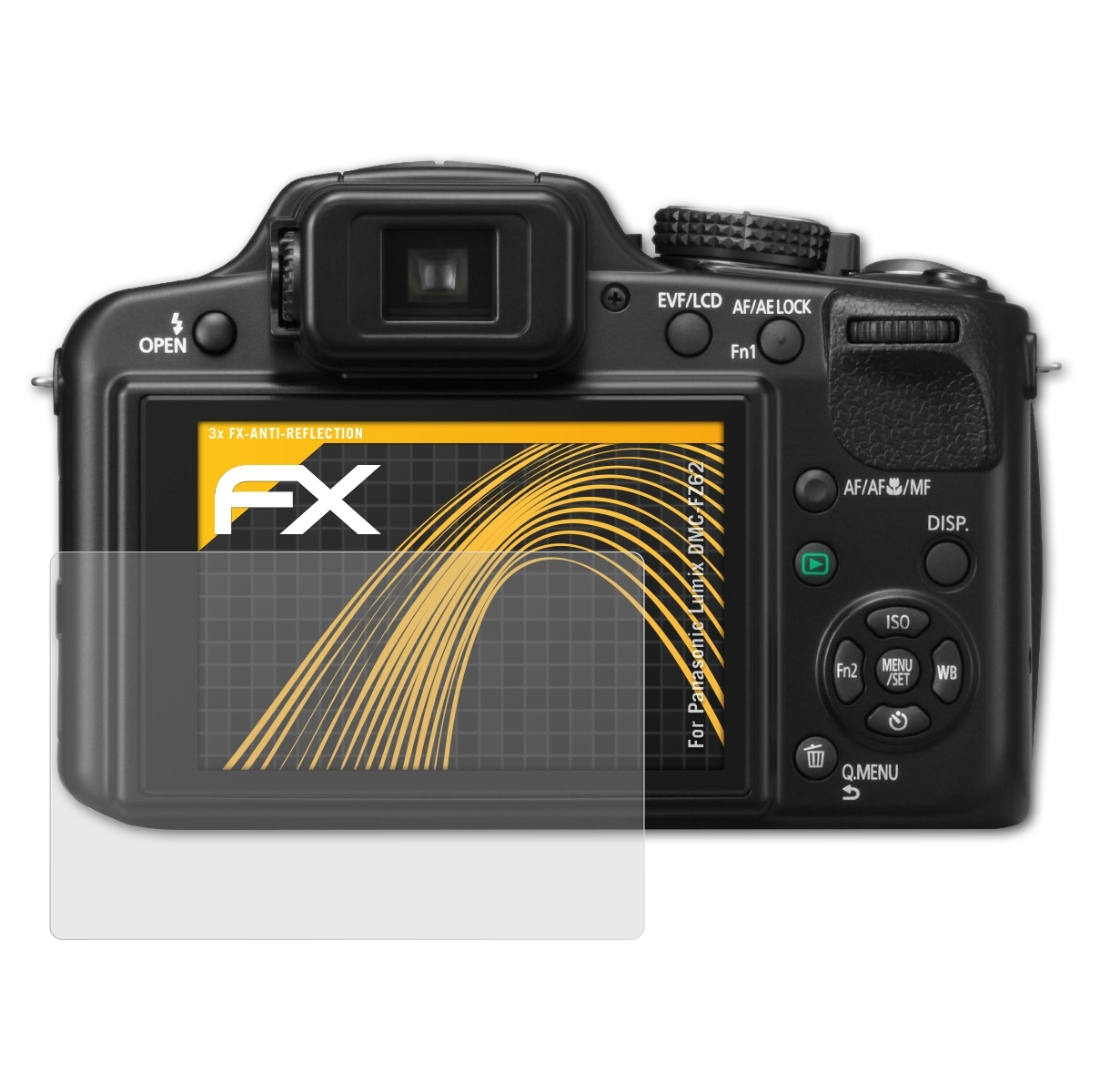 ATFOLIX FX-Antireflex DMC-FZ62) Lumix Panasonic Displayschutz(für 3x