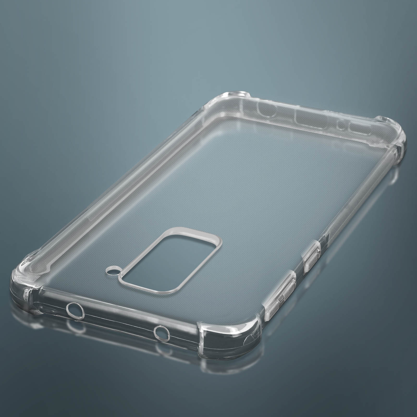 Custodia trasparente per telefono. La custodia è trasparente con un design chiaro.
